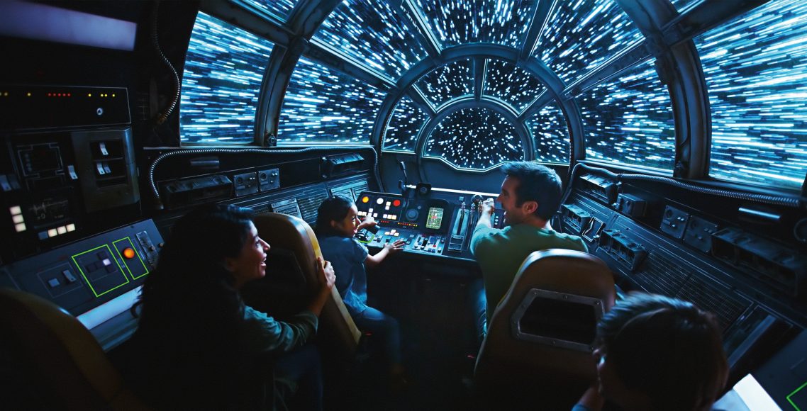 Inside Millennium Falcon: Smugglers Run, Disney guests will take the controls in one of three unique and critical roles aboard the fastest ship in the galaxy when Star Wars: Galaxy's Edge opens in summer 2019 at Disneyland Resort in California, and fall 2019 at Walt Disney World Resort in Florida. (Disney Parks)