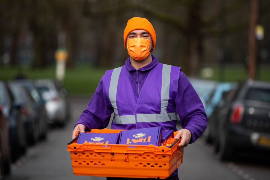 Cadbury Twirl Orange Unlimited Edition deliveries, London. PA Photo. Picture date: Monday February 15, 2021. Photo credit should read: David Parry/PA Wire