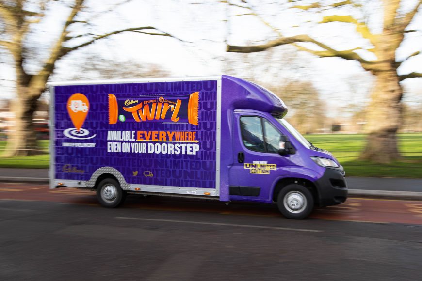 
Cadbury Twirl Orange Unlimited Edition deliveries, London. PA Photo. Picture date: Monday February 15, 2021. Photo credit should read: David Parry/PA Wire