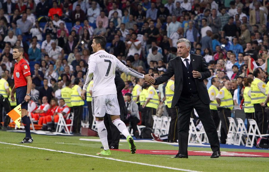 Carlo Ancelotti with Cristiano Ronaldo