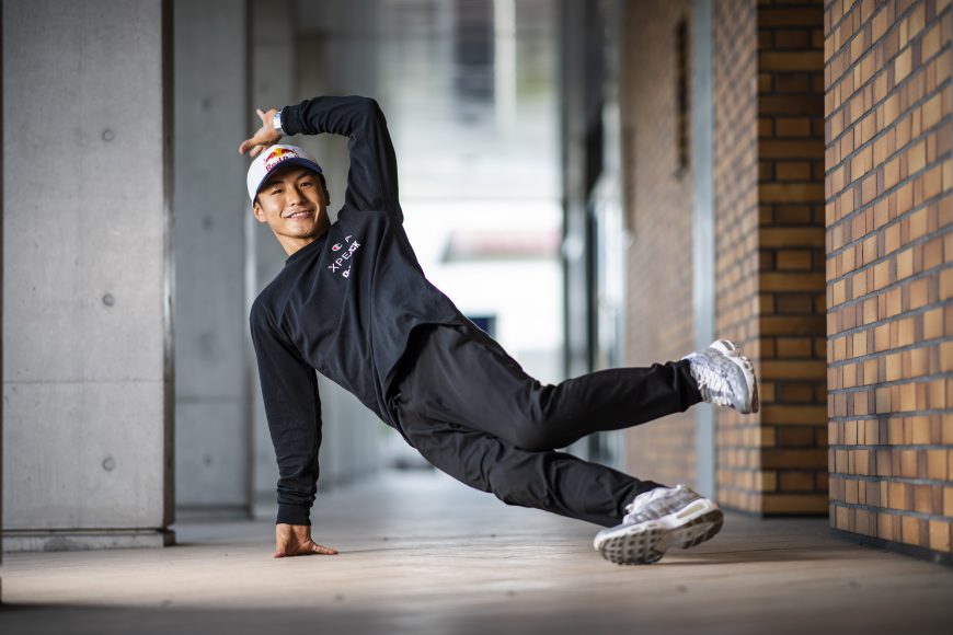 B-Boy Shigekix poses for a portrait during ShiroFes in Aomori Prefecture, Japan on July 2, 2021 