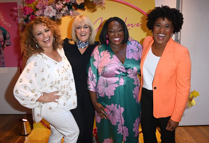 EDITORIAL USE ONLY 
Nadia Sawalha, Jane Moore, Judi Love and Charlene White at the launch of the Judi Love debut collection with Very, in London. Picture date: Thursday May 12, 2022. PA Photo. Photo credit should read: Doug Peters/PA Wire