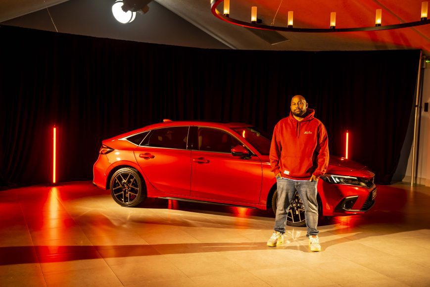 Verge Magazine CEO Andre Dixon with the all new Honda Civic e:HEV