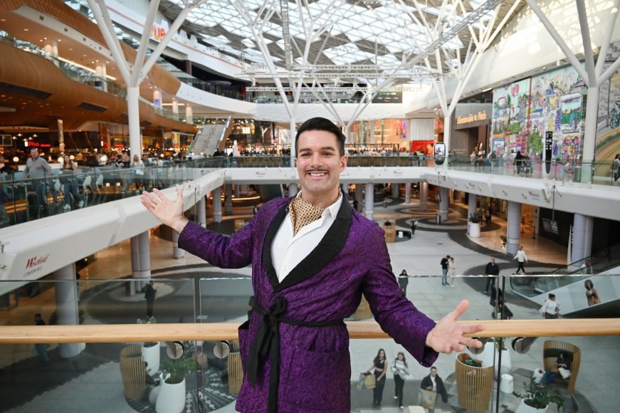 London, UK - 10th October 2022
TikTok star and greeter’s guild legend Troy Hawke is Westfield's first ever professional greeter! Troy welcomes visitors to Westfield London, creating a fun moment for shoppers and adding a bit of well-deserved class to the customer experience.