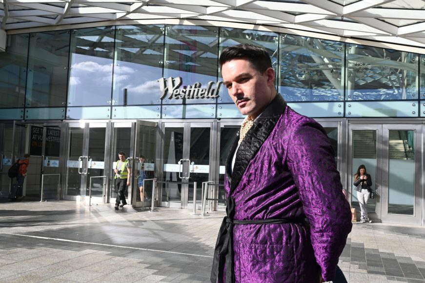 London, UK - 10th October 2022
TikTok star and greeter’s guild legend Troy Hawke is Westfield's first ever professional greeter! Troy welcomes visitors to Westfield London, creating a fun moment for shoppers and adding a bit of well-deserved class to the customer experience.