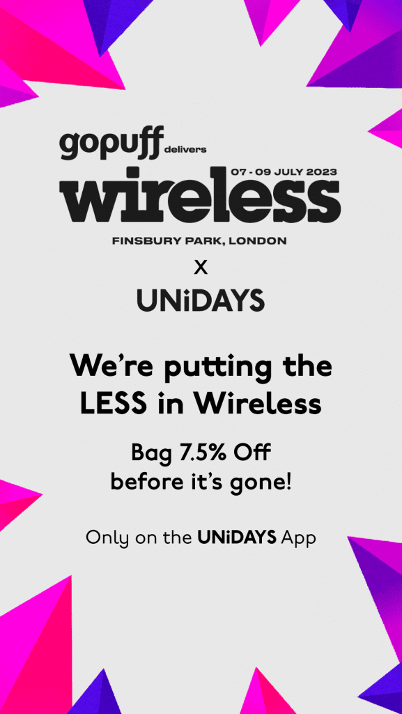 UNIDAYS PARTNERS WITH WIRELESS FESTIVAL - Music