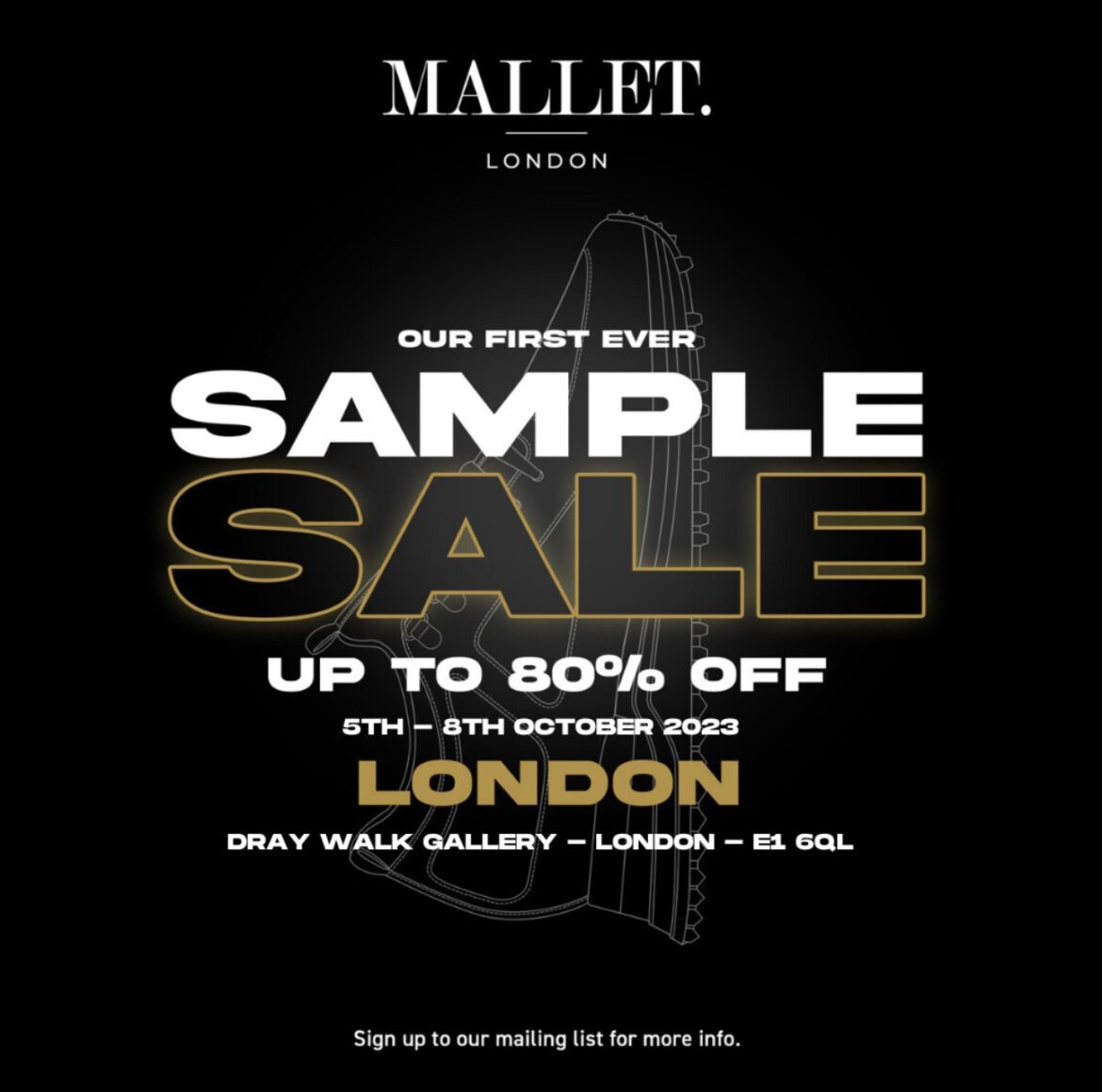 Mallet & Co Online Sample Sale