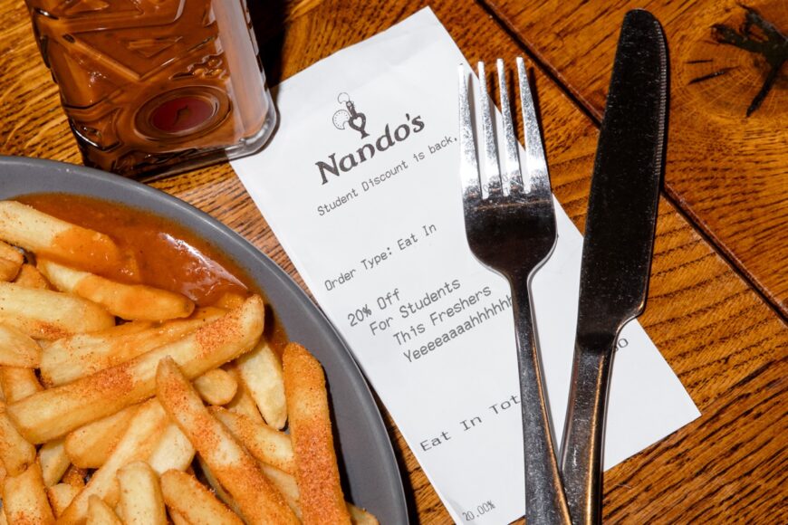Nando's Student Discount Receipt Large