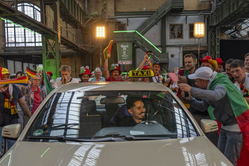 Medhi Tamaz a taxi driver and huge fan of Germany was booked for what they thought was a standard fare, only to find on arrival they were being surprised by Carlsberg with the opportunity to watch the UEFA Nations League Finals™️ 2025