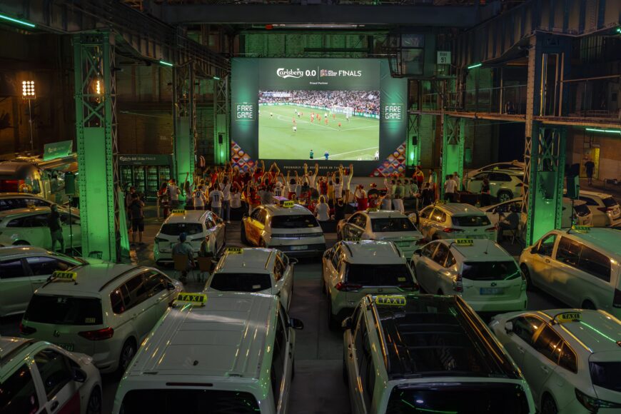 A fleet of football-fanatic taxi drivers were booked for what they thought was a standard fare, only to find on arrival they were being surprised by Carlsberg with the opportunity to watch the UEFA Nations League Finals™️ 2025