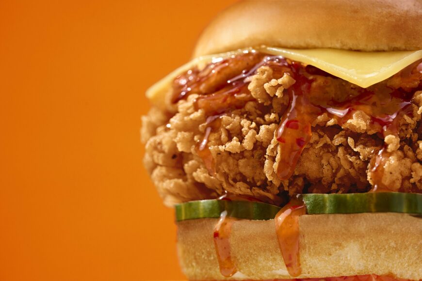 Popeyes Hot Honey Campaign - Macro - Sandwich 02