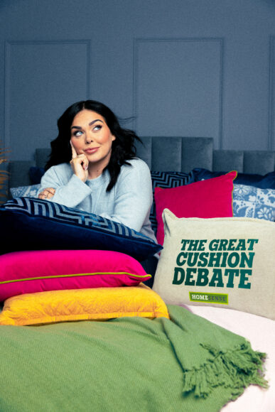 Scarlett Moffatt fronts Homesense’s Great Cushion Debate campaign _ Credit_ PrettyGreen and Linda Blacker (1)