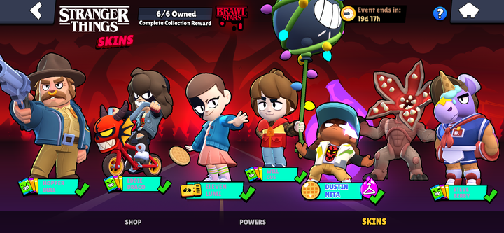 Brawl Stars x Stranger Things 3