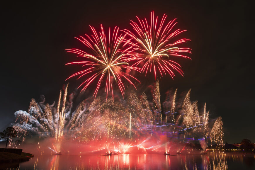 Guests visiting EPCOT can enjoy a brand new nighttime spectacular, “Luminous The Symphony of Us,” which shines a light on the shared experiences that connect people across the globe. With a dazzling display of fireworks, fountains and lights, the show features two original songs plus new arrangements of iconic Disney hits that enliven the story. (Matt Stroshane, Photographer)