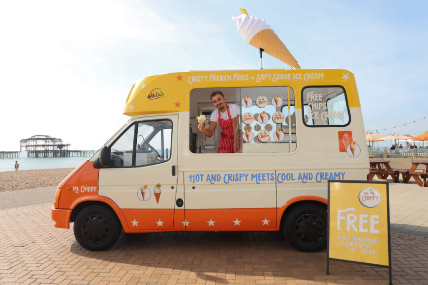 McCain's Mr Chippy, The World's First Ice Cream Chippy Van, In Brighton