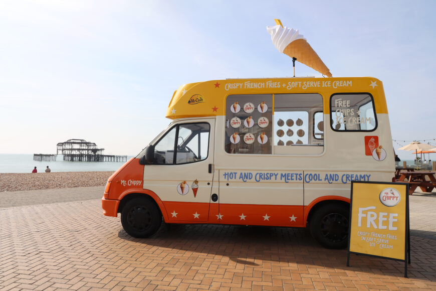 McCain's Mr Chippy, The World's First Ice Cream Chippy Van, In Brighton