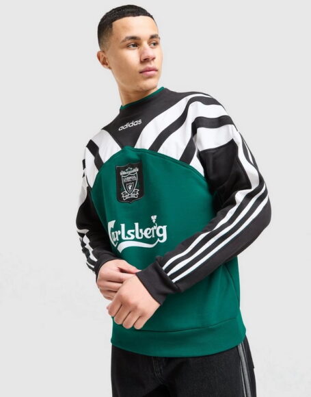 adidas x Liverpool FC 95_96 Away Crew Sweatshirt – Green – £85