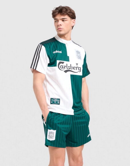adidas x Liverpool FC 95_96 Away Shorts – Green – £40