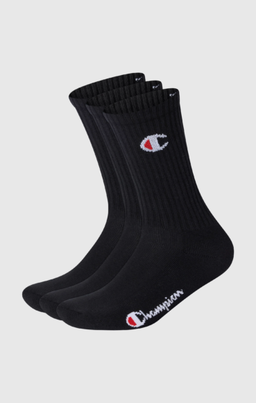 Champion - 3-Pack Adult Socks with ‘C’ Logo Black - £8 - www.championstore.com