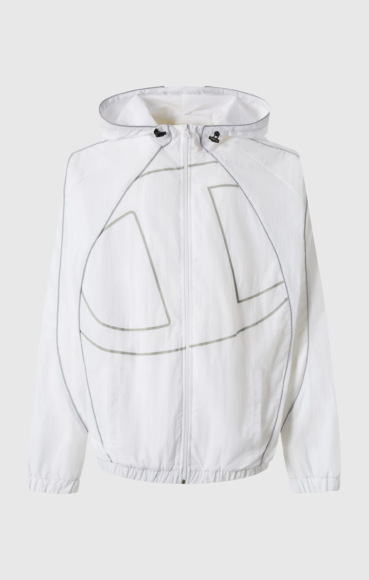 Champion - Men_s Loose Fit Full-Zip Woven Nylon Hoodie White - £75 - www.championstore.com