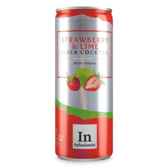 Strawberry Lime Cider Cocktail