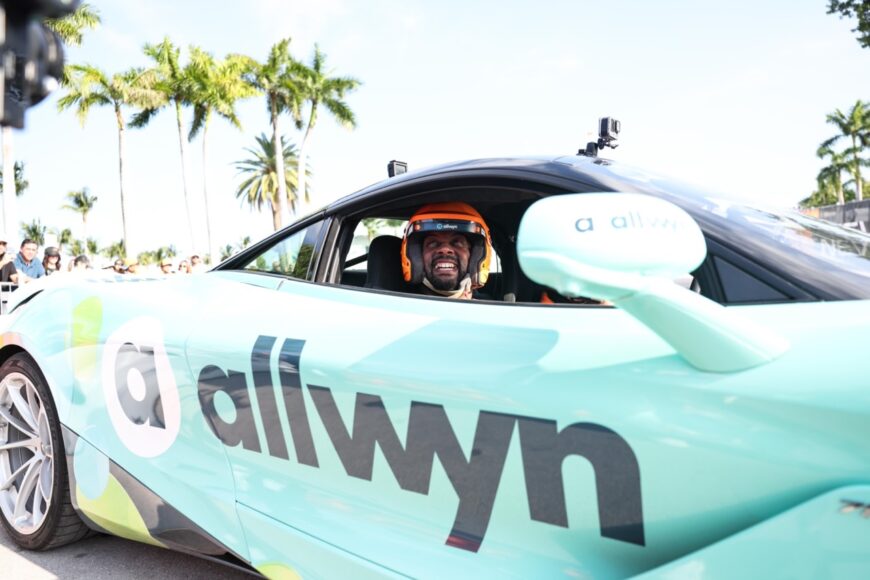 Andre gets ready for his hot lap
