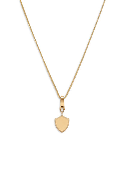 Kinn_Studio_14k_Gold_Ace_Sheild_Pendant_Box_Chain_Necklace
