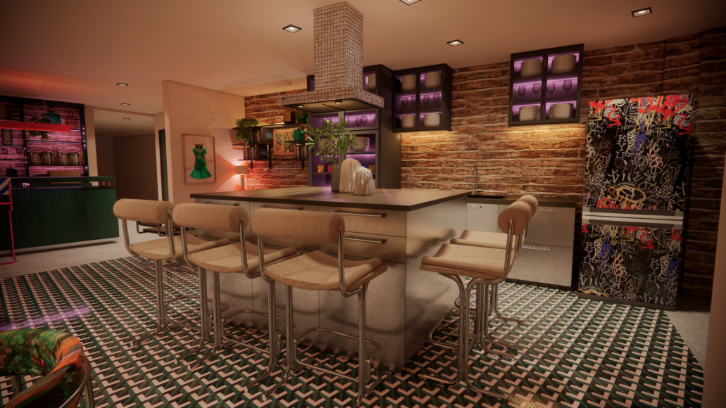 Little Door - Living Room and Kitchen