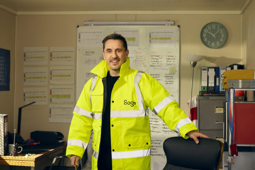 Sage teams up with Gary Neville to announce hi vis sponsorship for sole traders - 2