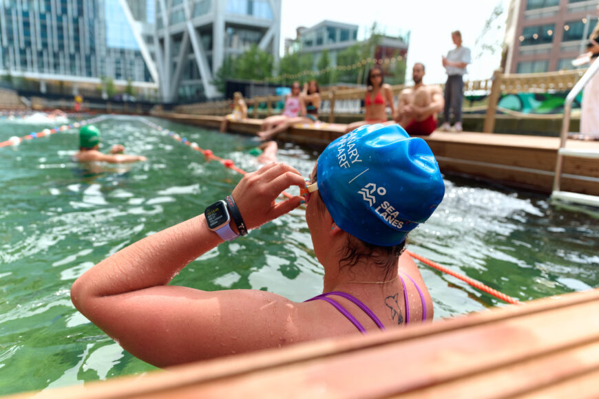 Sea Lanes Canary Wharf launch event at Eden Dock,
celebrating the opening of London’s first 50m floating
natural water swimming pool and wellness destination,
featuring poolside saunas and immersive waterside
facilities, ahead of its public launch on Friday 19th
June, 2026. The development transforms the dock into
an urban oasis, bringing swimming, wellness and relaxation to the heart of Canary Wharf.

For further information please contact: canarywharf@theacademypr.com