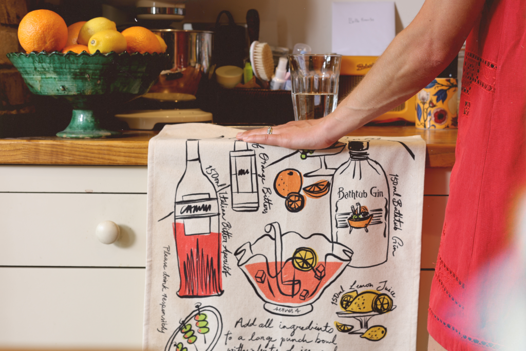 BATHTUB GIN LAUNCHES FREE LIMITED-EDITION TEA TOWEL DESIGNED BY ALEXANDRA DUDLEY!